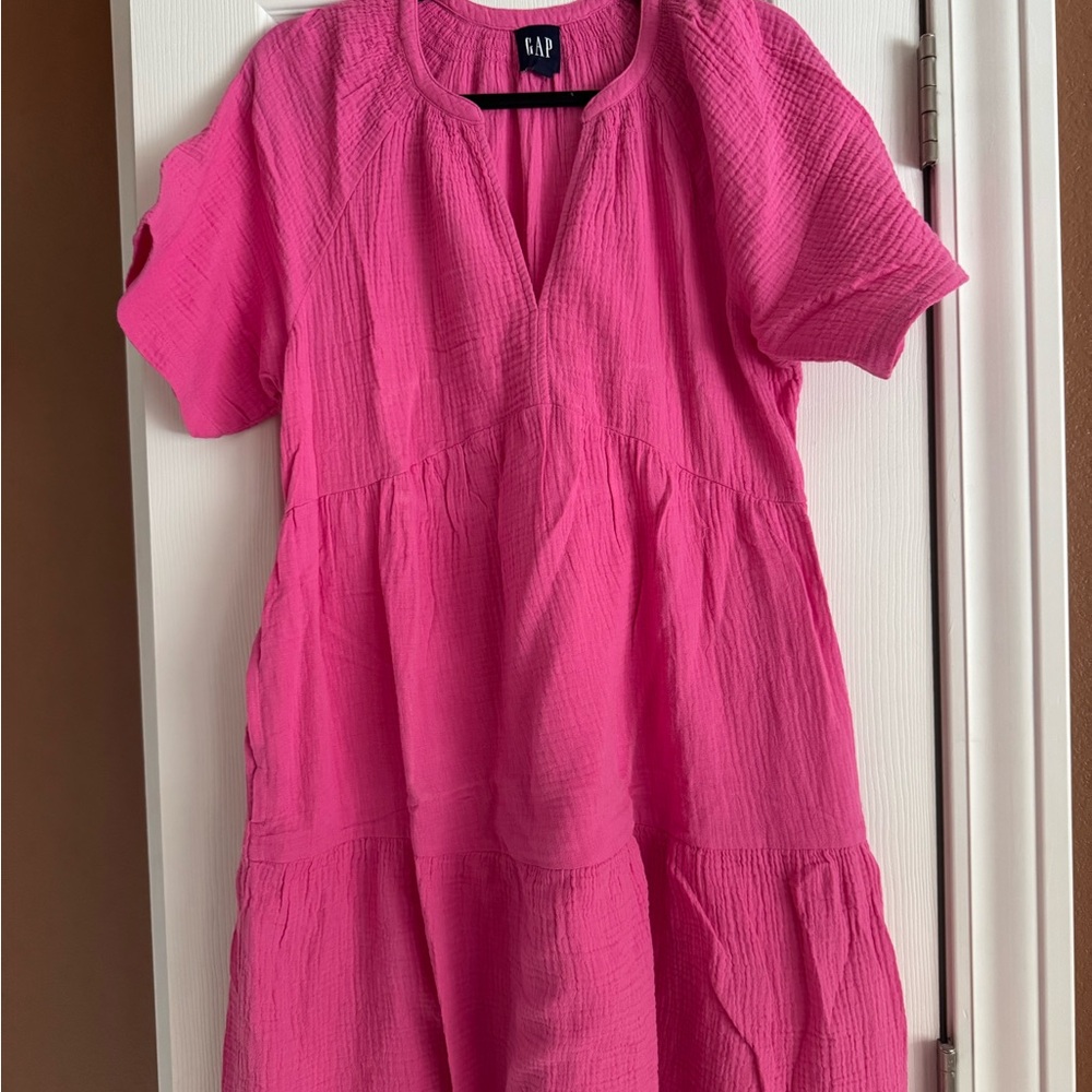 GAP Bright Pink Textured Dress